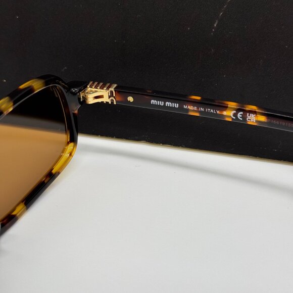 NEW MIU MIU MU11ZSF VAU2Z1 HAVANA WOMEN SUNGLASSES - Picture 9 of 10